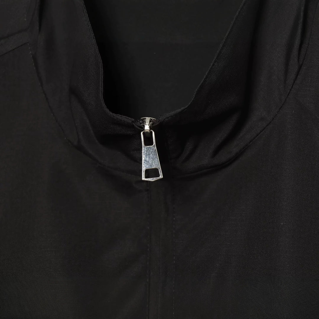 Damen leichte taillierbare Windjacke mit Stehkragen, Tunnelzug und Tüllbesatz Nord Taschen
