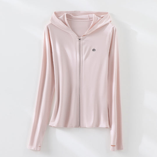 Damen Leichte Kapuzenjacke mit durchgehendem Reißverschluss, Slim‑Fit und Daumenloch Nord Taschen
