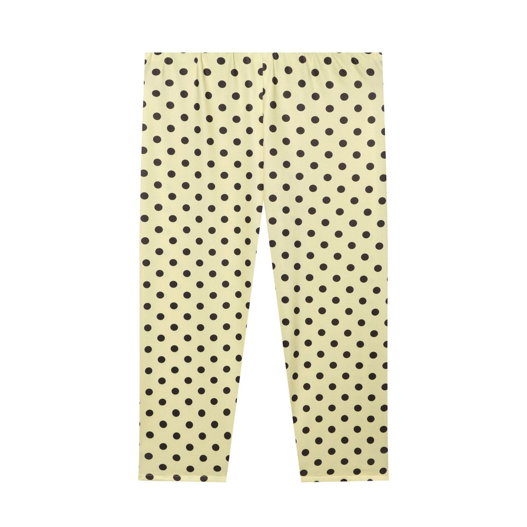 Damen Hochtaillierte Gepunktete Leggings aus Stretchjersey Nord Taschen
