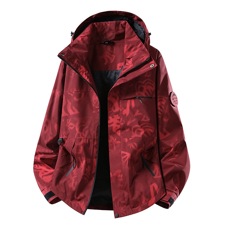 Herren Wetterfeste dreilagige Hardshelljacke mit verstellbarer Kapuze, verschweißten Nähten & Multifunktionstaschen Nord Taschen