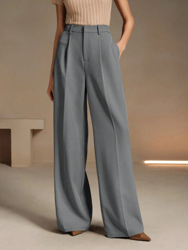 Damen Weite und elegante Anzughose mit hohen Bund