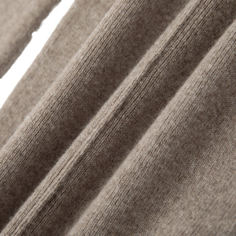 Damen Weiche Strickhose mit weitem Bein, Tunnelzugbund und dekorativer Mittelnaht Nord Taschen