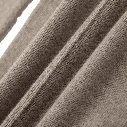 Damen Weiche Strickhose mit weitem Bein, Tunnelzugbund und dekorativer Mittelnaht Nord Taschen
