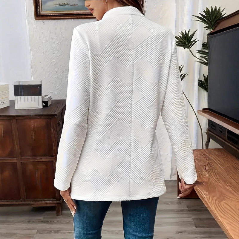 Damen Taillierter Longblazer mit strukturierter Stepp-Optik Nord Taschen