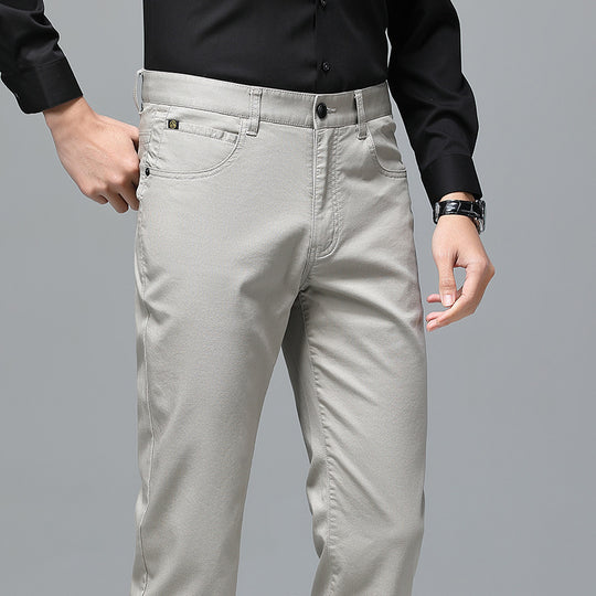 Herren Stretch-Chinohose mit geradem Schnitt und Bügelfalte Nord Taschen