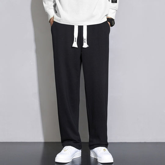Herren Relaxed-Fit Jogginghose aus French-Terry mit weitem Bein und Tunnelzug Nord Taschen