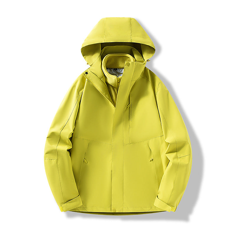 Herren Minimalistische City-Outdoorjacke mit verschweißten Nähten, verstellbarer Kapuze und Thermofutter Nord Taschen