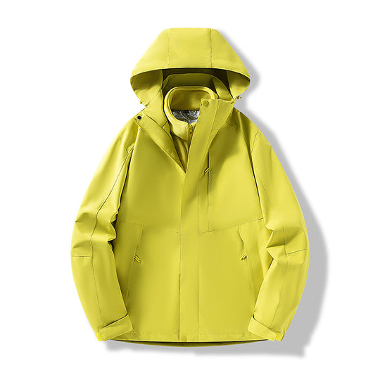 Herren Minimalistische City-Outdoorjacke mit verschweißten Nähten, verstellbarer Kapuze und Thermofutter Nord Taschen