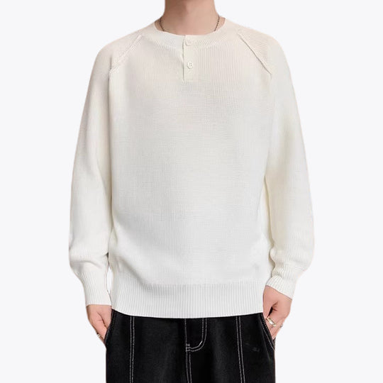 Herren Grobstrickpullover mit Knopfdetails Nord Taschen