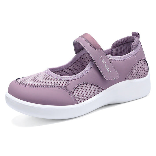 Damen Atmungsaktive Fitness-Sneaker mit verstellbarem Klettverschluss