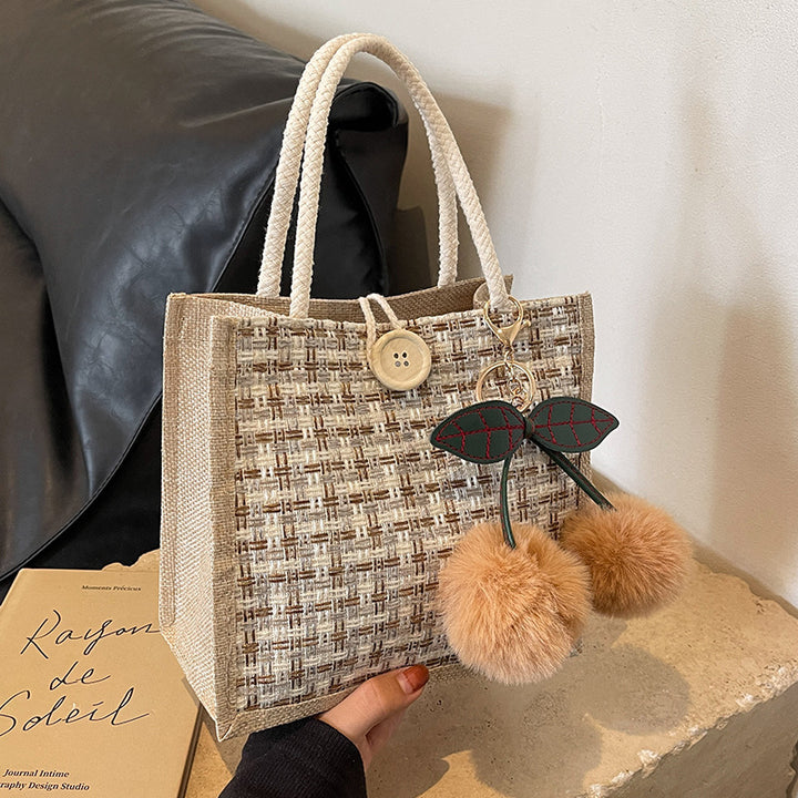 Damen Tragetasche mit elegantem gewebtem Design Nord Taschen