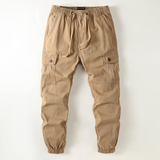 Herren Cargo-Joggerhose im Utility-Stil mit Tunnelzug, Knieverstärkung und elastischen Bündchen Nord Taschen