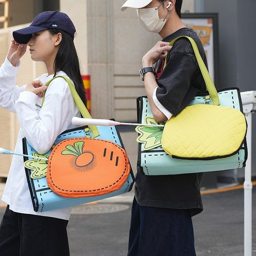Damen modische Umhängetasche mit einzigartigem Quilt-Design und fruchtigem Motiv Nord Taschen