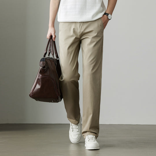 Herren Konische Chinohose mit seitlichen Taillenverstellern & schlanker Bundfalte Nord Taschen