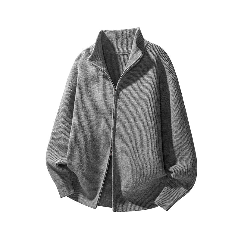 Herren Modischer Strickpullover mit hohem Kragen Nord Taschen