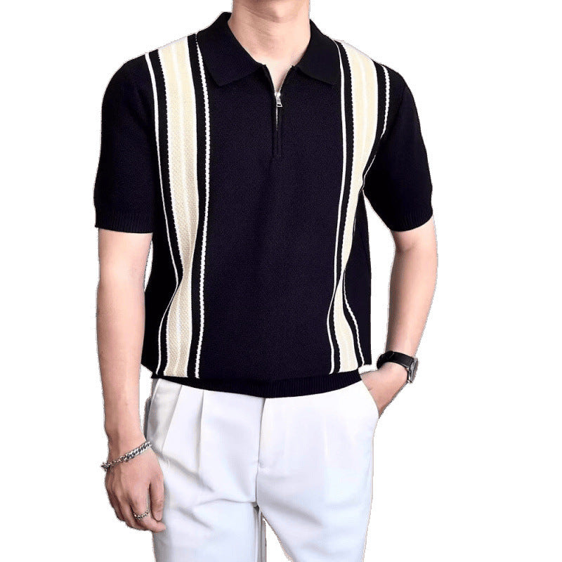 Herren Modisches Poloshirt mit Reißverschluss Nord Taschen
