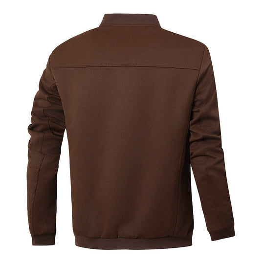 Herren sportlich-elegante Collegejacke mit Druckknopfleiste und kontrastierenden Einsätzen Nord Taschen