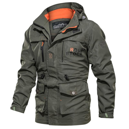 Herren wasserabweisender Fieldparka im Utility‑Style mit Kapuze und verstellbarer Taillenpassform Nord Taschen