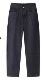Damen 30+ dreiteiliges Denim-Set: taillierter Blazer, Taillen-Corsage & High-Waist-Jeans Nord Taschen