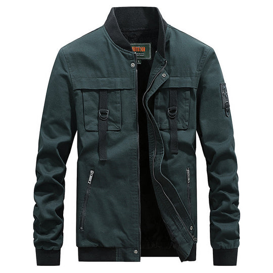 Herren Utility-Fieldjacke mit Stehkragen, D-Ring-Details und Reißverschlusstaschen Nord Taschen
