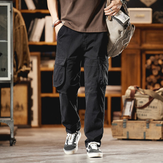 Herren Cargo-Hose im Utility-Look mit Knieabnähern und großen Klappentaschen Nord Taschen