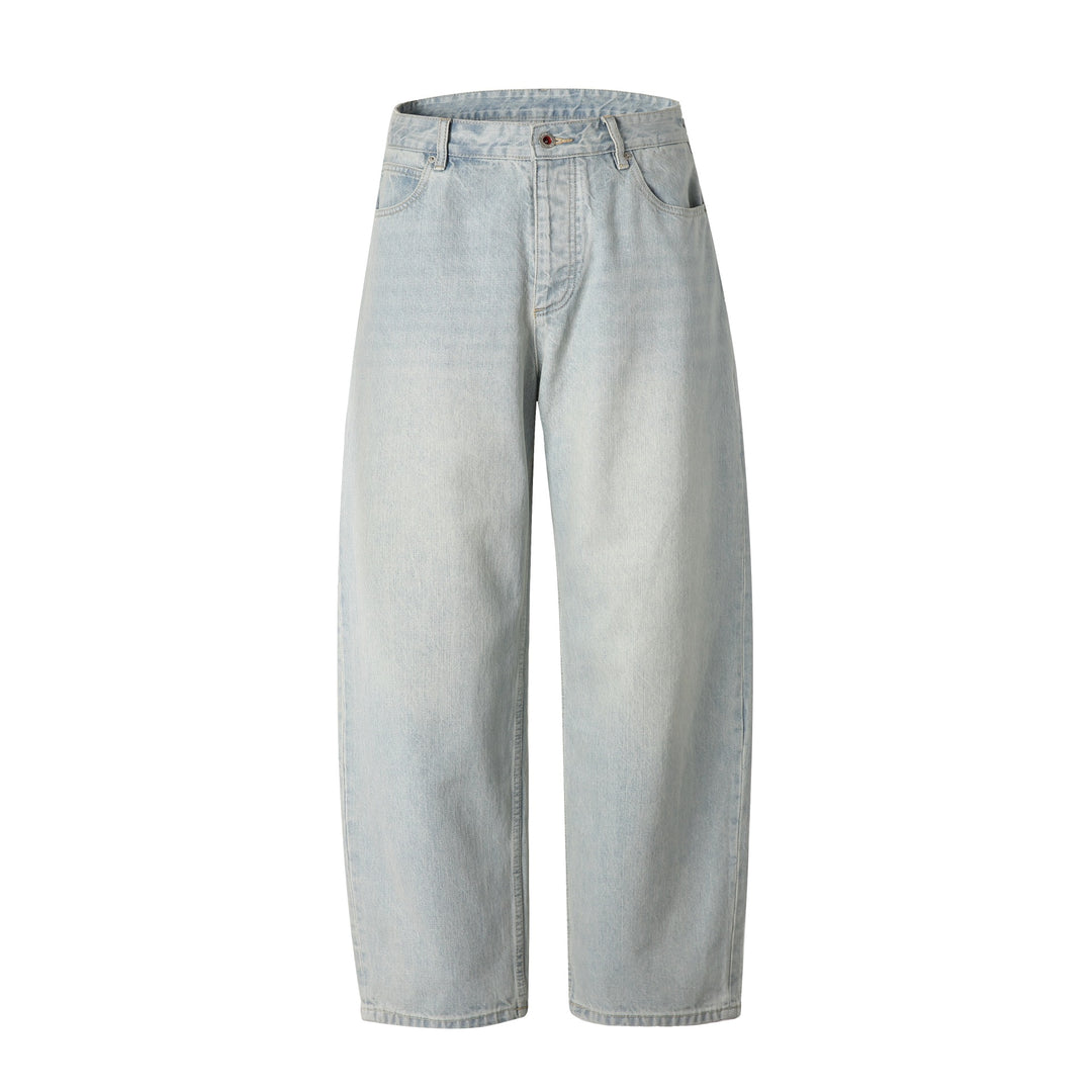 Damen Hochtaillierte Straight‑Leg Jeans mit weitem Bein Nord Taschen