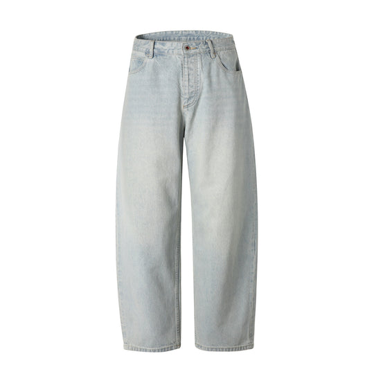 Damen Hochtaillierte Straight‑Leg Jeans mit weitem Bein Nord Taschen