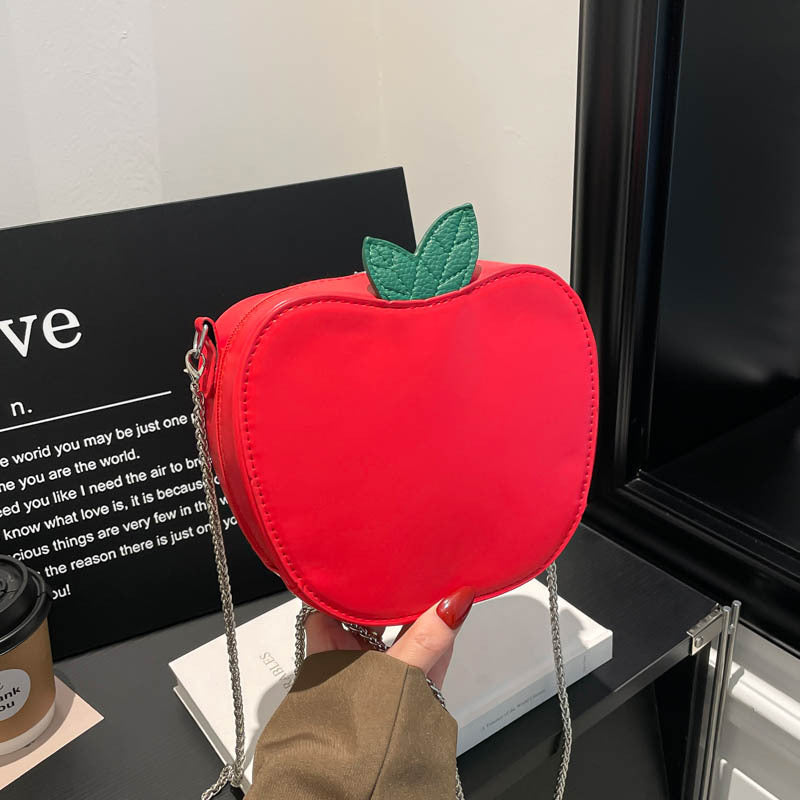 Damen kreative Apfel-Handtasche mit abnehmbarem Schulterriemen Nord Taschen