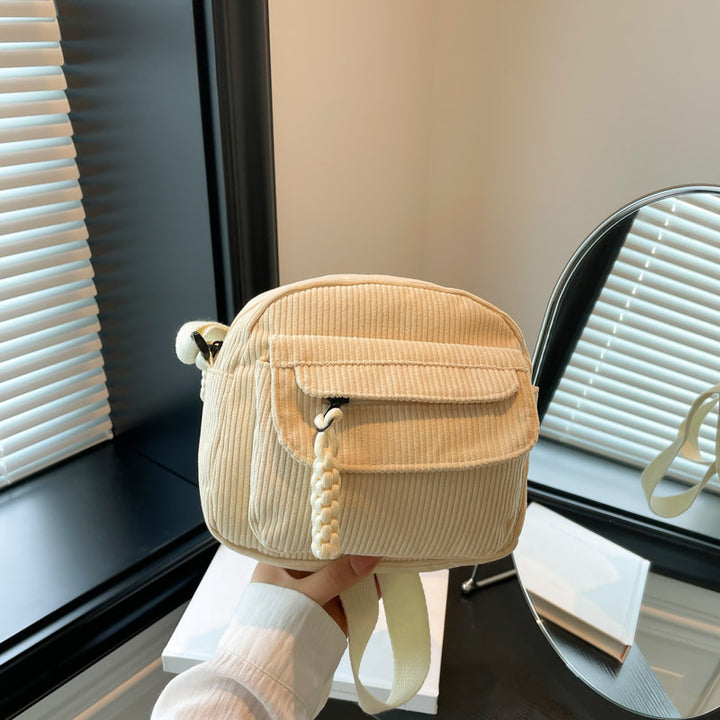 Damen Umhängetasche mit strukturiertem Cord-Design und praktischen Fächern Nord Taschen