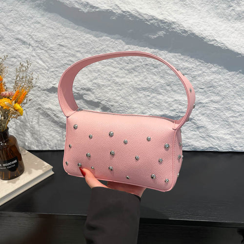 Damen modische Umhängetasche mit auffälligem Nieten-Design Nord Taschen