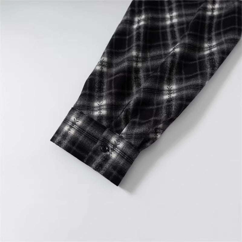 Damen Oversize-Flanellhemd mit asymmetrischem Saum Nord Taschen
