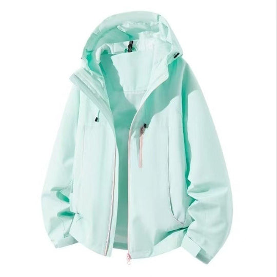 Herren Wasserdichte Kapuzen-Softshelljacke mit winddichtem Schnitt und Reißverschluss Nord Taschen