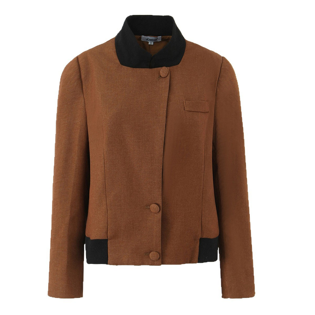 Damen Kurzblazer im Oversize-Kurzschnitt mit betonten Schultern Nord Taschen