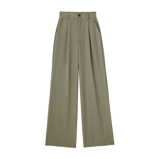 Damen Weite Highwaist-Bundfaltenhose mit Bügelfalte und seitlichen Eingrifftaschen Nord Taschen