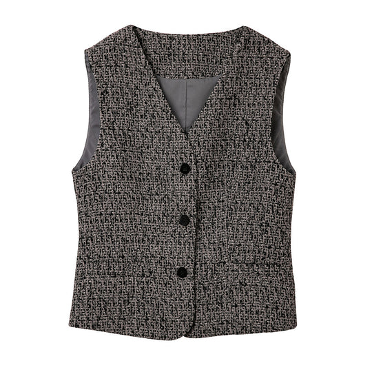 Damen Hochtaillierter Tweed-Midirock mit geradem Schnitt und leichter A‑Linie Nord Taschen