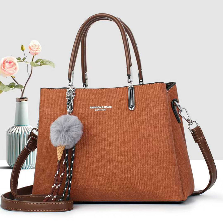Damen elegante Handtasche im modernen Design mit abnehmbarem Anhänger Nord Taschen
