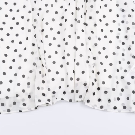 Damen Midikleid im Retro-Punkte‑Look mit taillierter Schnittführung und Ballonärmeln Nord Taschen