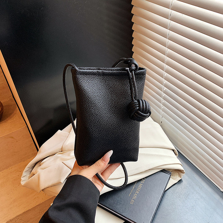 Damen minimalistische Handytasche mit Kordelzug Nord Taschen