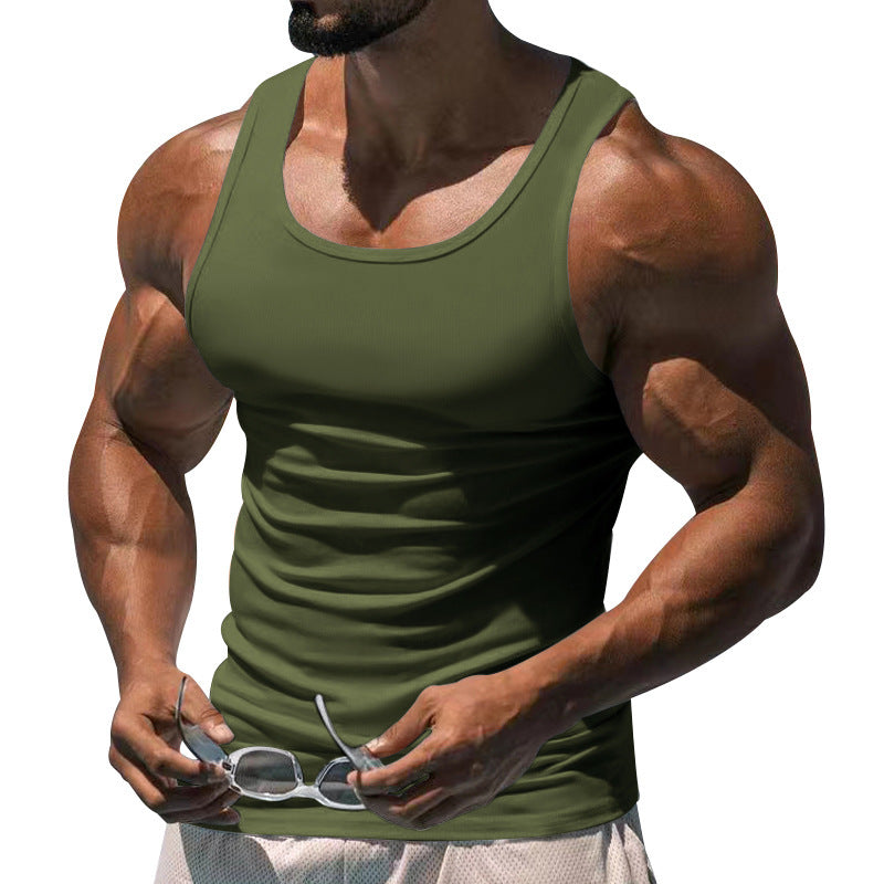 Herren nan figurbetontes funktionales Tanktop mit hohem Armausschnitt und Stretchjersey
