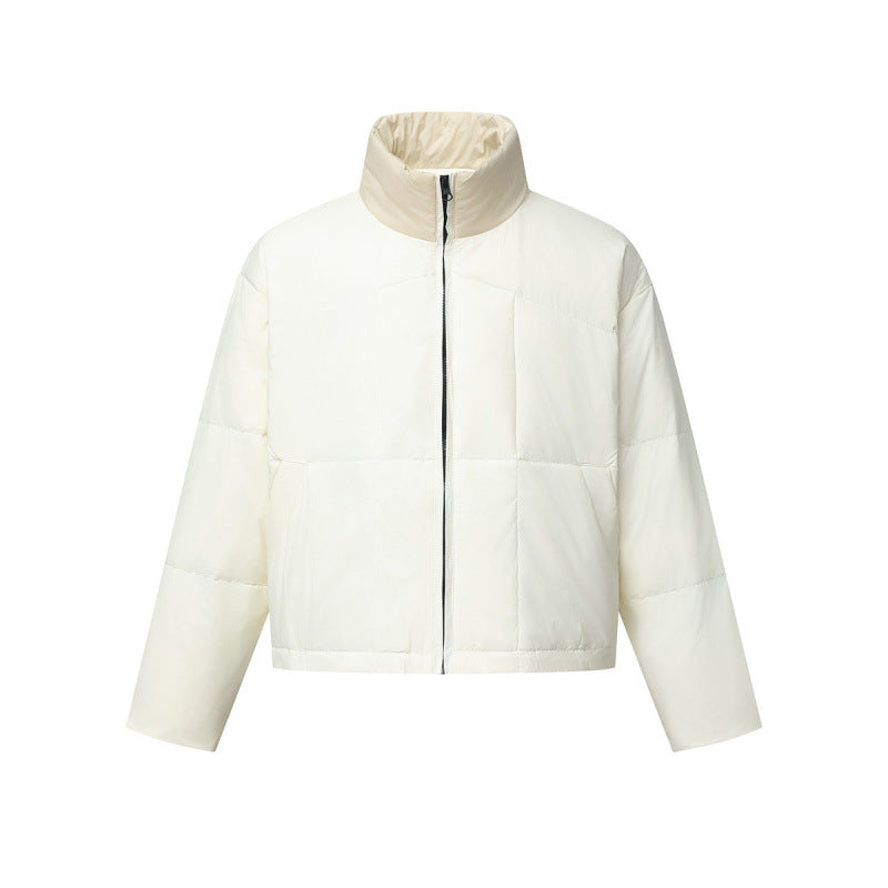 Unisex Boxy-Pufferjacke mit Stehkragen in Kontrastoptik und quadratischer Steppung Nord Taschen