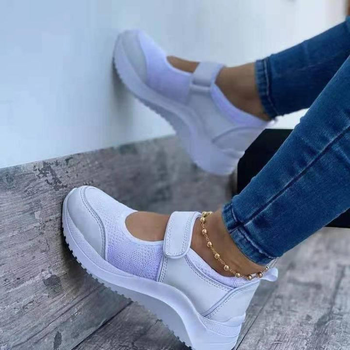 Damen Sneakers mit verstellbarem Klettverschluss und atmungsaktiver Mesh-Oberfläche