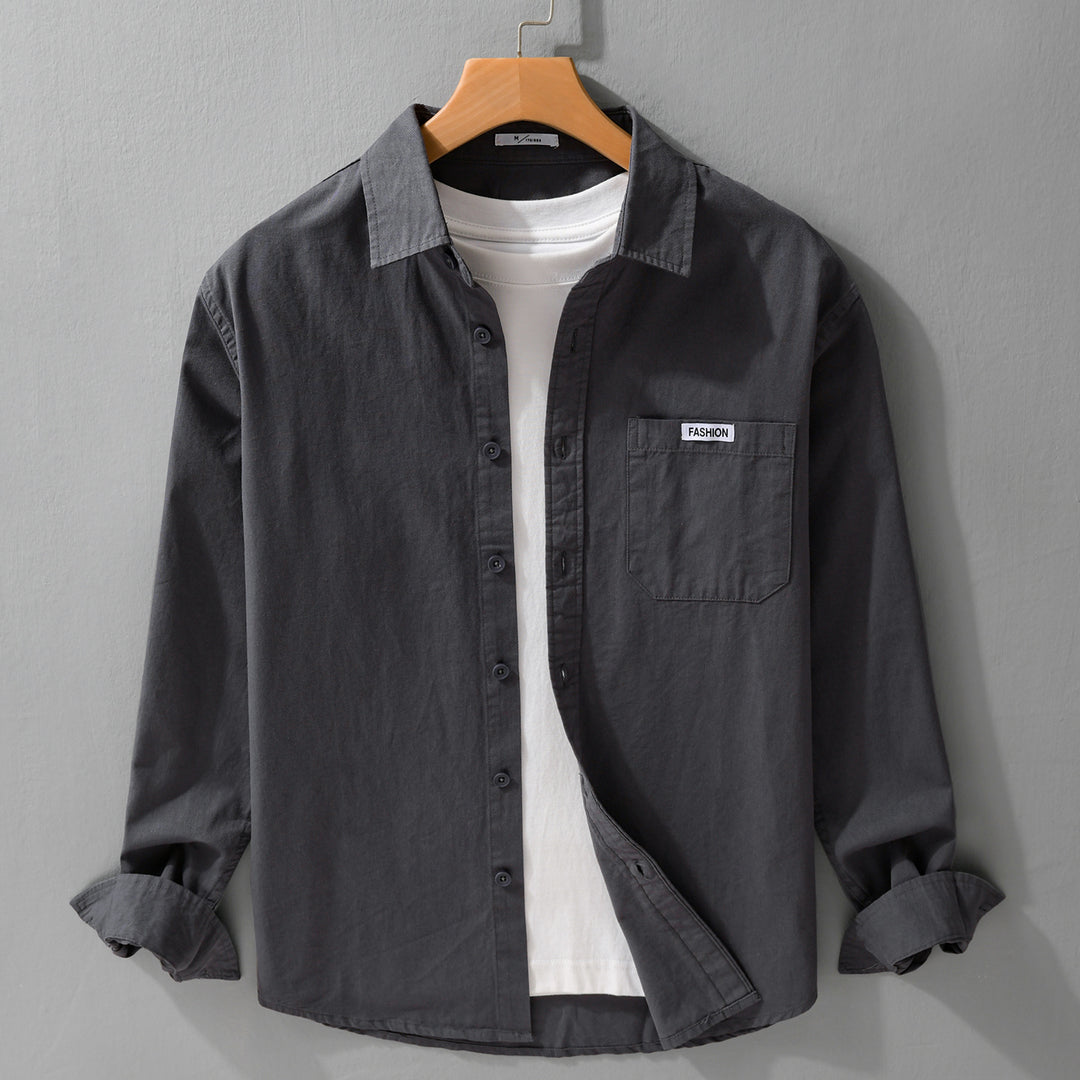 Herren Leichtes Baumwoll-Overshirt mit Brusttasche, Soft‑Touch und Relaxed-Schnitt Nord Taschen