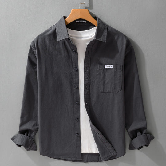 Herren Leichtes Baumwoll-Overshirt mit Brusttasche, Soft‑Touch und Relaxed-Schnitt Nord Taschen