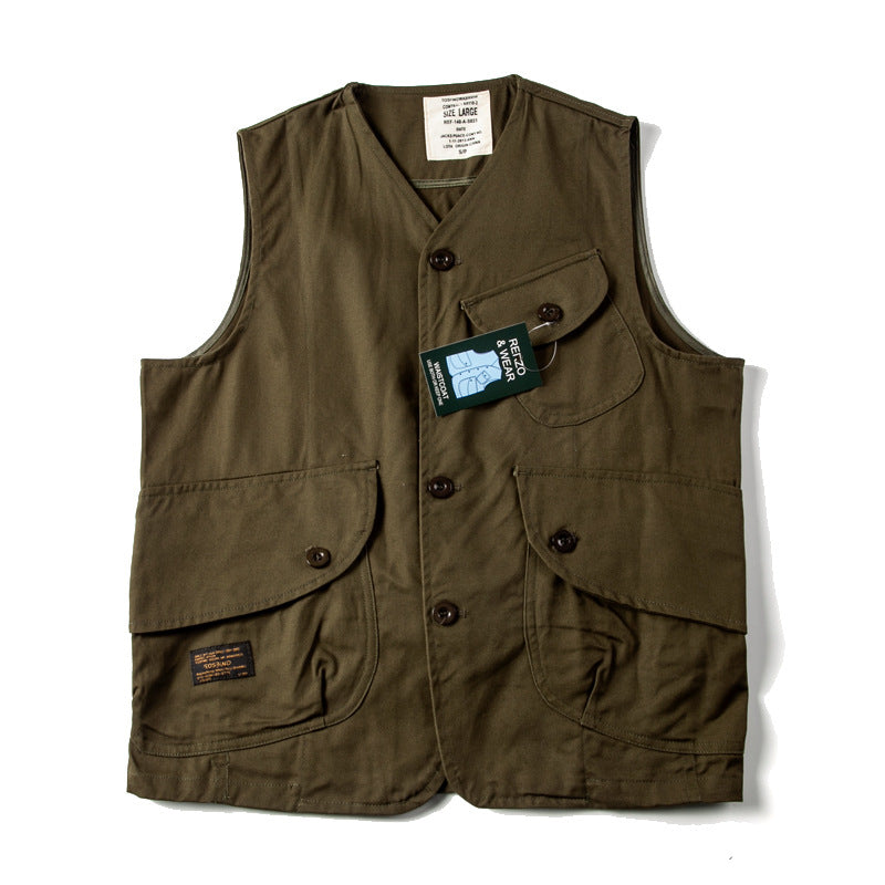 Herren Utility‑Weste mit mehreren Pattentaschen aus robustem Canvas Nord Taschen