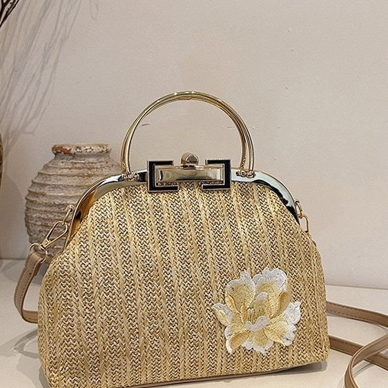 Damen modische Handtasche mit floralem Stickdesign Nord Taschen