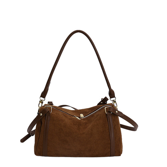 Damen weiche Wildleder-Handtasche mit abnehmbarem Schulterriemen Nord Taschen