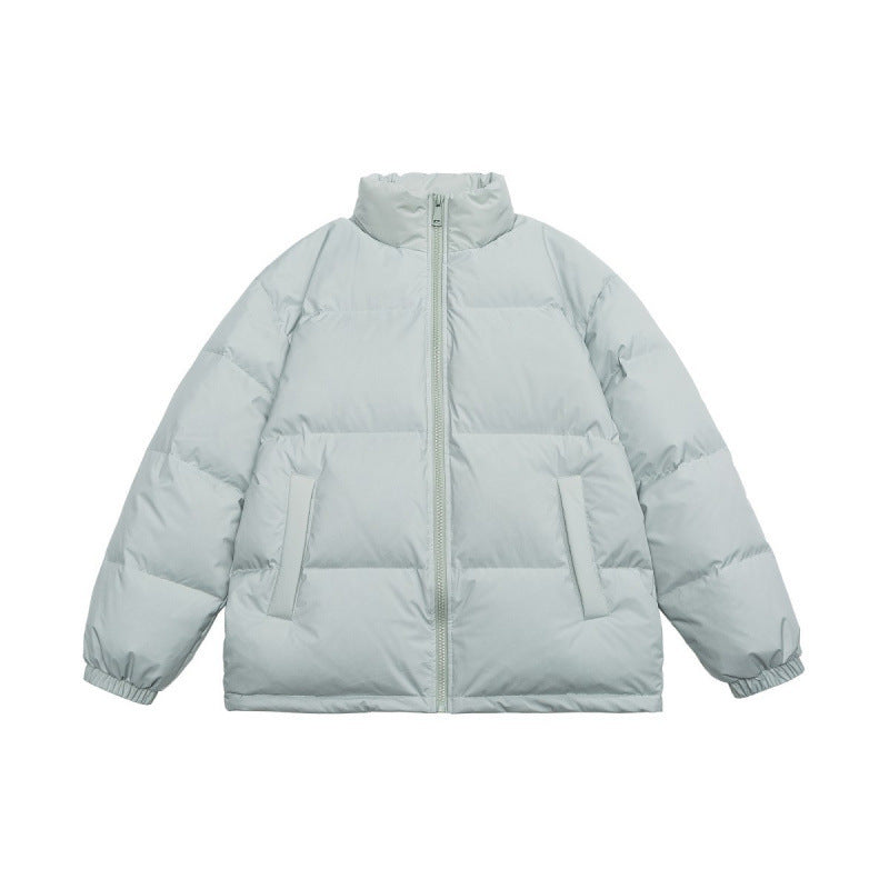Unisex Oversize Stepp-Winterjacke mit Stehkragen, durchgehendem Reißverschluss und elastischen Bündchen Nord Taschen