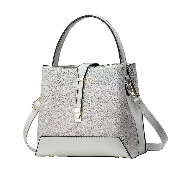 Damen elegante Handtasche mit filigranem Spitzenmuster Nord Taschen