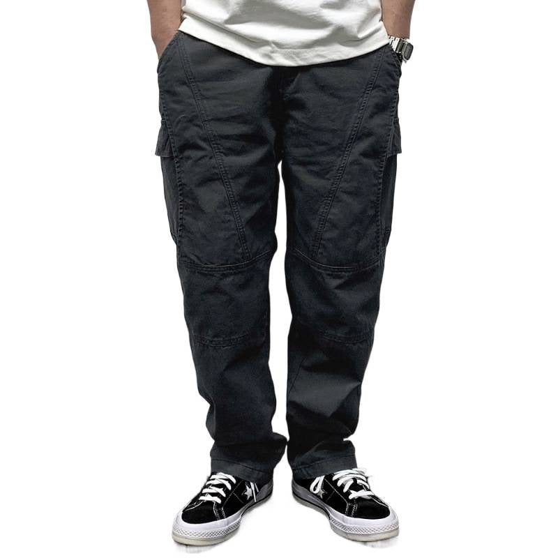Herren Lässige Baggy-Cargo-Hose mit Knieabnähern, Multitaschen und Workwear-Details Nord Taschen