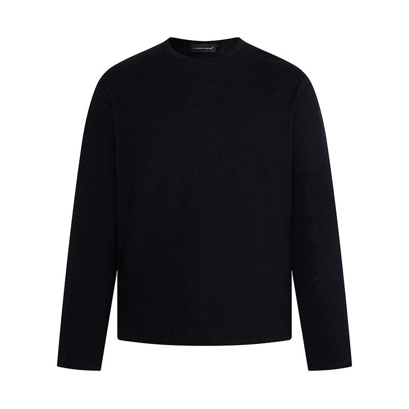 Herren Feinstrickpullover mit Rundhalsausschnitt und geradem Schnitt Nord Taschen
